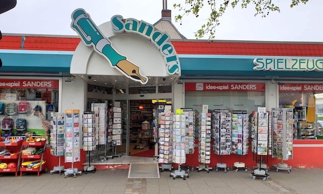 Spielzeug-Sanders Das Ladengeschäft von Spielwaren Sanders